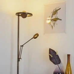 Lampadaire Rabeja LED Laiton, 2 lumières