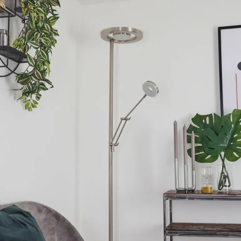 Lampadaire Rabeja LED Nickel mat, 2 lumières