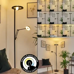 Lampadaire Rabeja LED Noir, 2 lumières