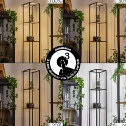 Lampadaire Ranquile LED Noir, 4 lumières