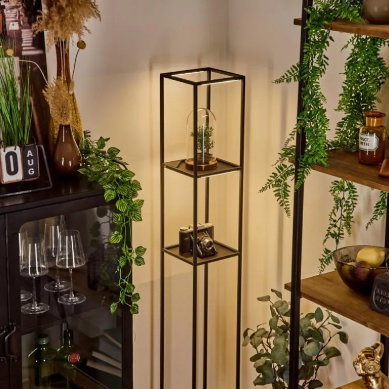 Lampadaire Ranquile LED Noir, 4 lumières