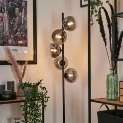 Lampadaire Remaisnil Clair, Fumé, 5 lumières
