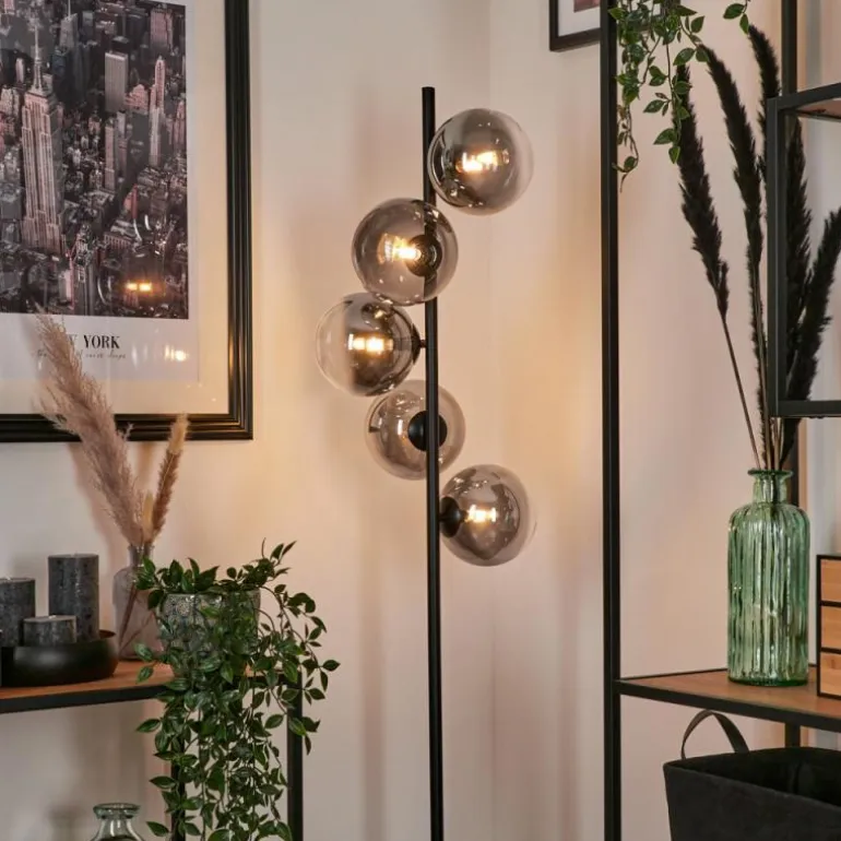 Lampadaire Remaisnil Clair, Fumé, 5 lumières