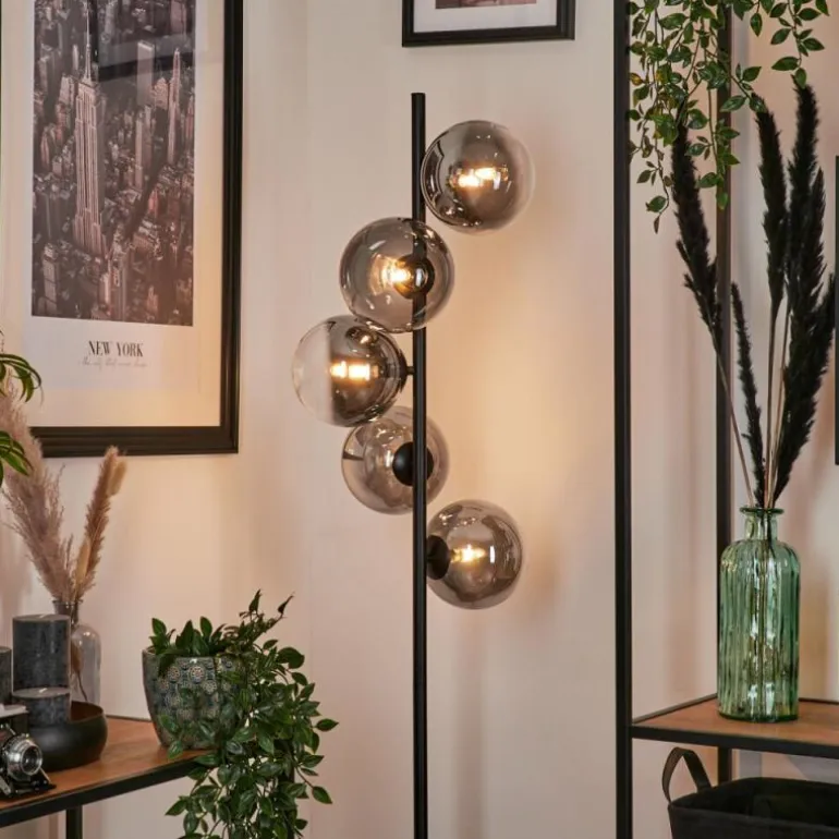 Lampadaire Remaisnil Clair, Fumé, 5 lumières
