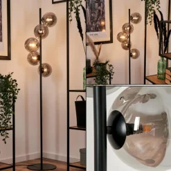 Lampadaire Remaisnil Fumé, 5 lumières