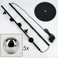 Lampadaire Remaisnil Fumé, 5 lumières