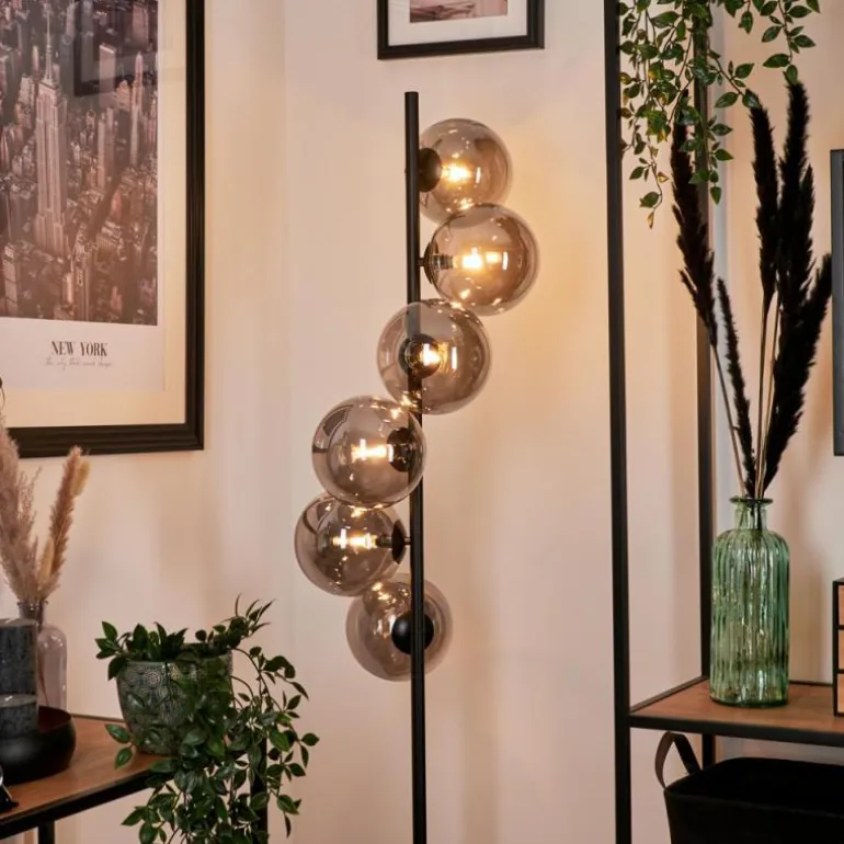 Lampadaire Remaisnil Fumé, 6 lumières