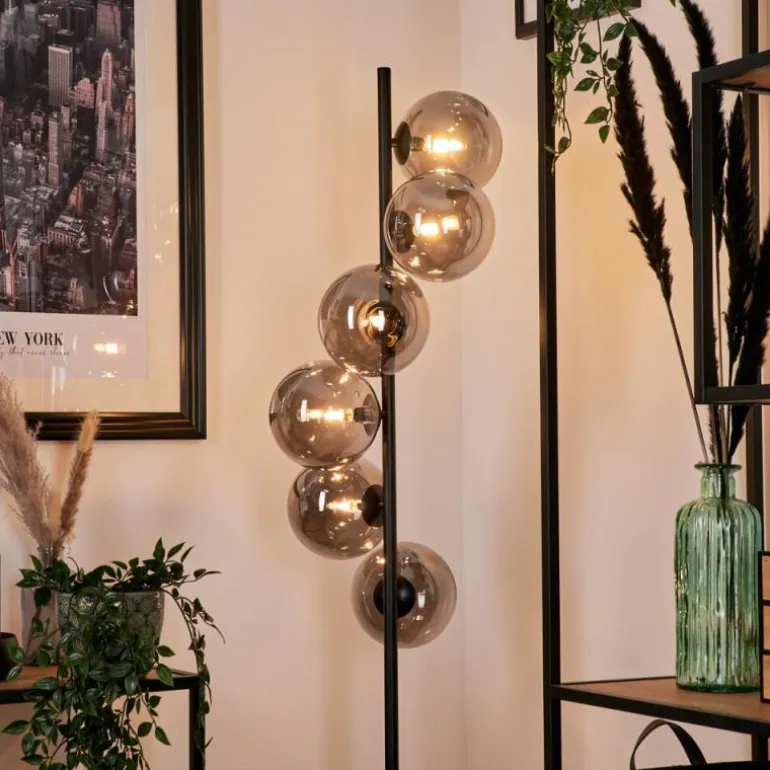 Lampadaire Remaisnil Fumé, 6 lumières
