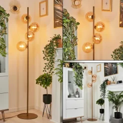 Lampadaire Remaisnil Laiton, 4 lumières