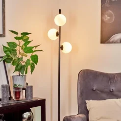 Lampadaire Remaisnil Noir, 3 lumières