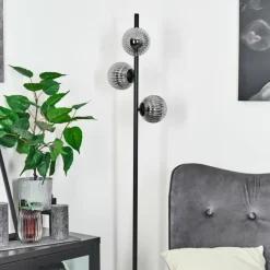 Lampadaire Remaisnil Noir, 3 lumières