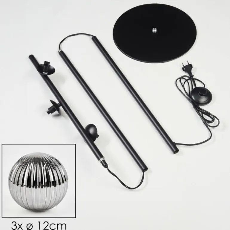 Lampadaire Remaisnil Noir, 3 lumières