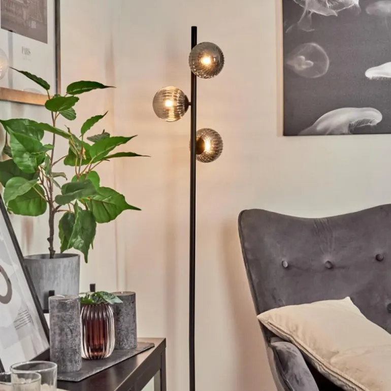 Lampadaire Remaisnil Noir, 3 lumières