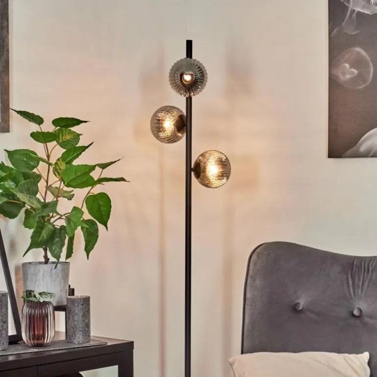 Lampadaire Remaisnil Noir, 3 lumières