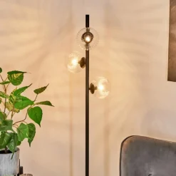 Lampadaire Remaisnil Noir, 3 lumières