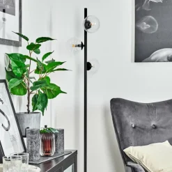 Lampadaire Remaisnil Noir, 3 lumières