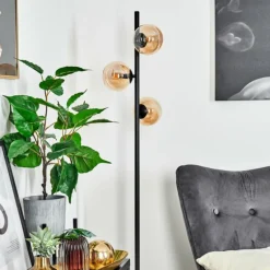 Lampadaire Remaisnil Noir, 3 lumières