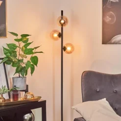 Lampadaire Remaisnil Noir, 3 lumières