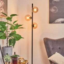 Lampadaire Remaisnil Noir, 3 lumières
