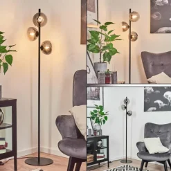 Lampadaire Remaisnil Noir, 3 lumières