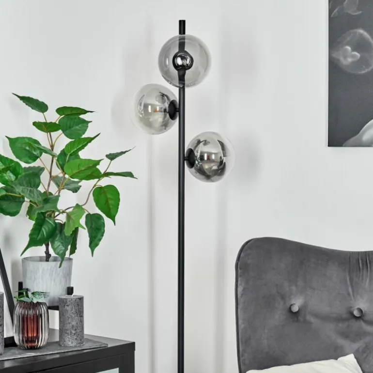 Lampadaire Remaisnil Noir, 3 lumières