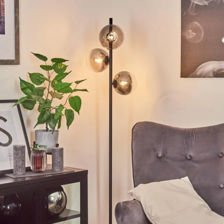 Lampadaire Remaisnil Noir, 3 lumières