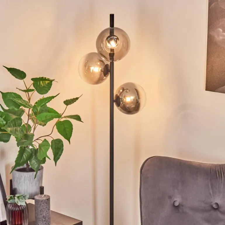 Lampadaire Remaisnil Noir, 3 lumières