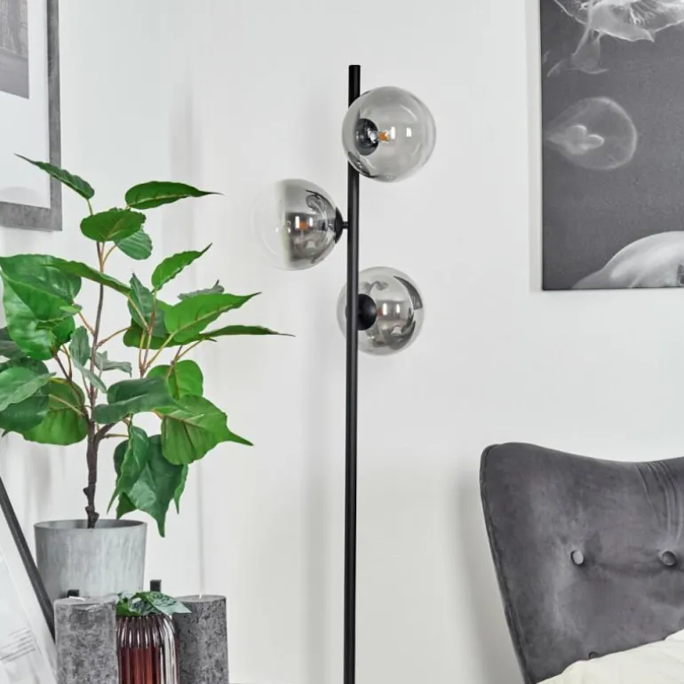 Lampadaire Remaisnil Noir, 3 lumières