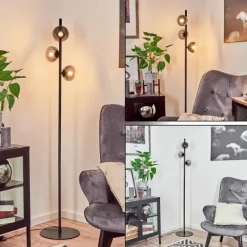 Lampadaire Remaisnil Noir, 3 lumières