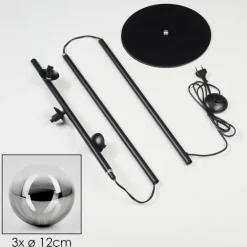 Lampadaire Remaisnil Noir, 3 lumières