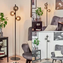 Lampadaire Remaisnil Noir, 3 lumières