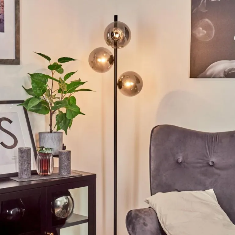 Lampadaire Remaisnil Noir, 3 lumières
