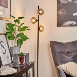 Lampadaire Remaisnil Noir, 3 lumières