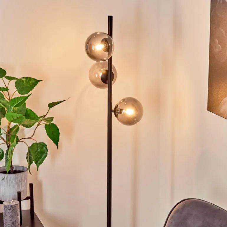 Lampadaire Remaisnil Noir, 3 lumières