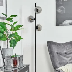 Lampadaire Remaisnil Noir, 3 lumières