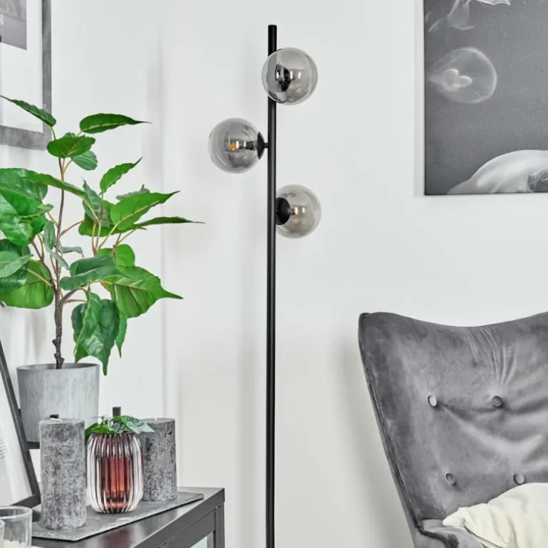 Lampadaire Remaisnil Noir, 3 lumières