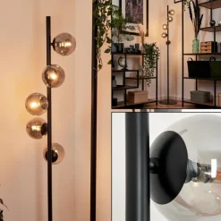 Lampadaire Remaisnil Noir, 5 lumières