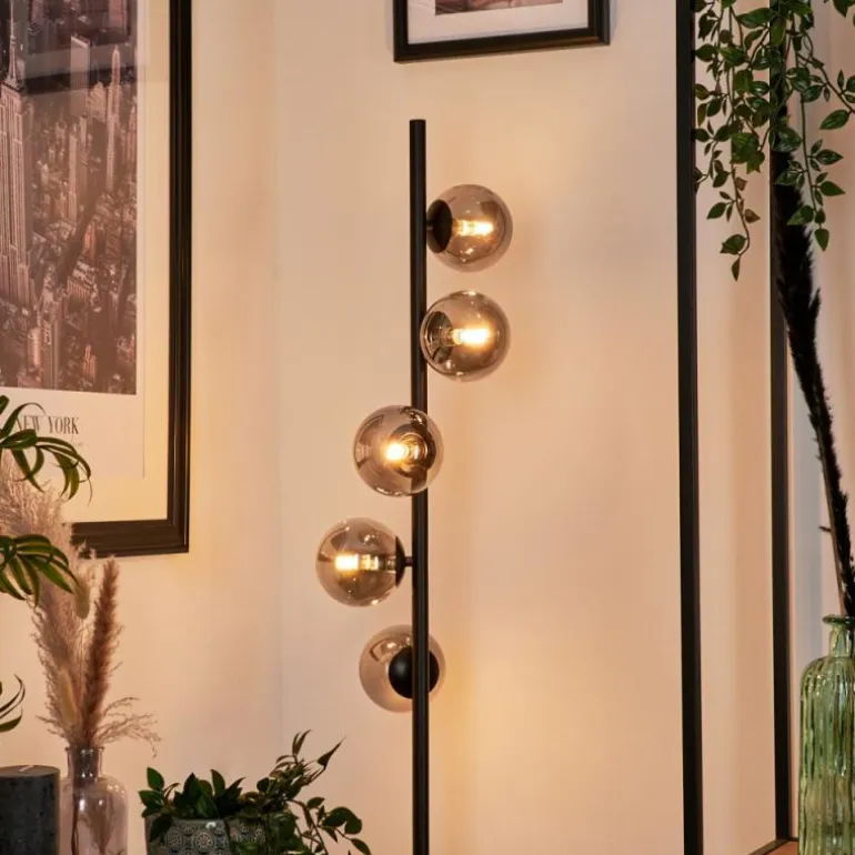 Lampadaire Remaisnil Noir, 5 lumières