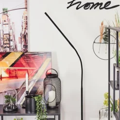 Lampadaire Reuland LED Noir, 1 lumière