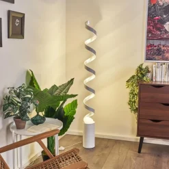 Lampadaire Rezat LED Argenté, Blanc, 1 lumière
