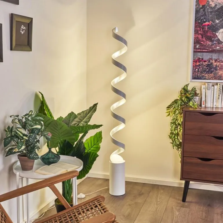 Lampadaire Rezat LED Argenté, Blanc, 1 lumière