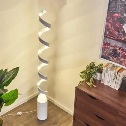Lampadaire Rezat LED Argenté, Blanc, 1 lumière