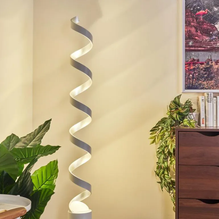 Lampadaire Rezat LED Argenté, Blanc, 1 lumière