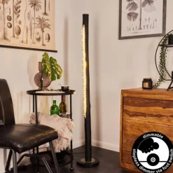 Lampadaire Rodeche LED Nickel mat, Noir, 1 lumière