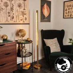 Lampadaire Rodeche LED Or, 1 lumière