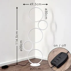 Lampadaire Rodekro LED Blanc, 1 lumière