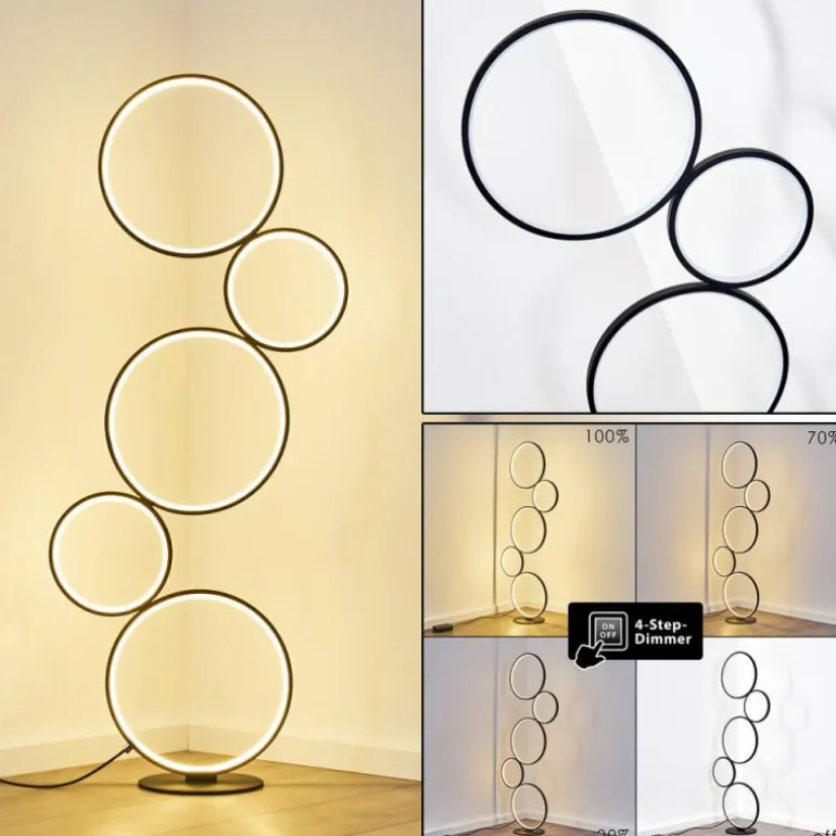 Lampadaire Rodekro LED Noir, 1 lumière