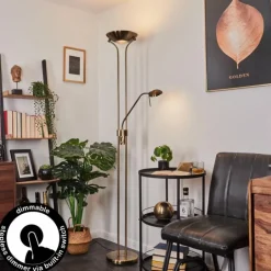Lampadaire Rom LED Laiton, 2 lumières