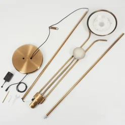 Lampadaire Rom LED Laiton, 2 lumières
