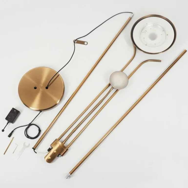 Lampadaire Rom LED Laiton, 2 lumières